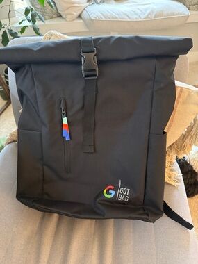 NWT Black Rolltop GOT BAG x Google Backpack